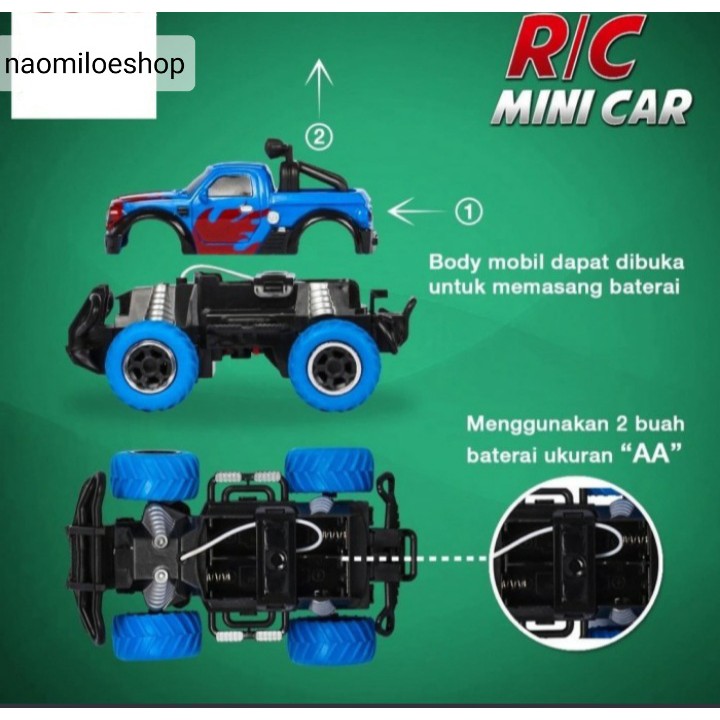 Mainan mobil remote kontrol bentuk unik rc car toys mobil rock crawler mini climber