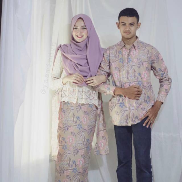 COUPLE BATIK SOFT KEMEJA ROK FREE SELENDANG