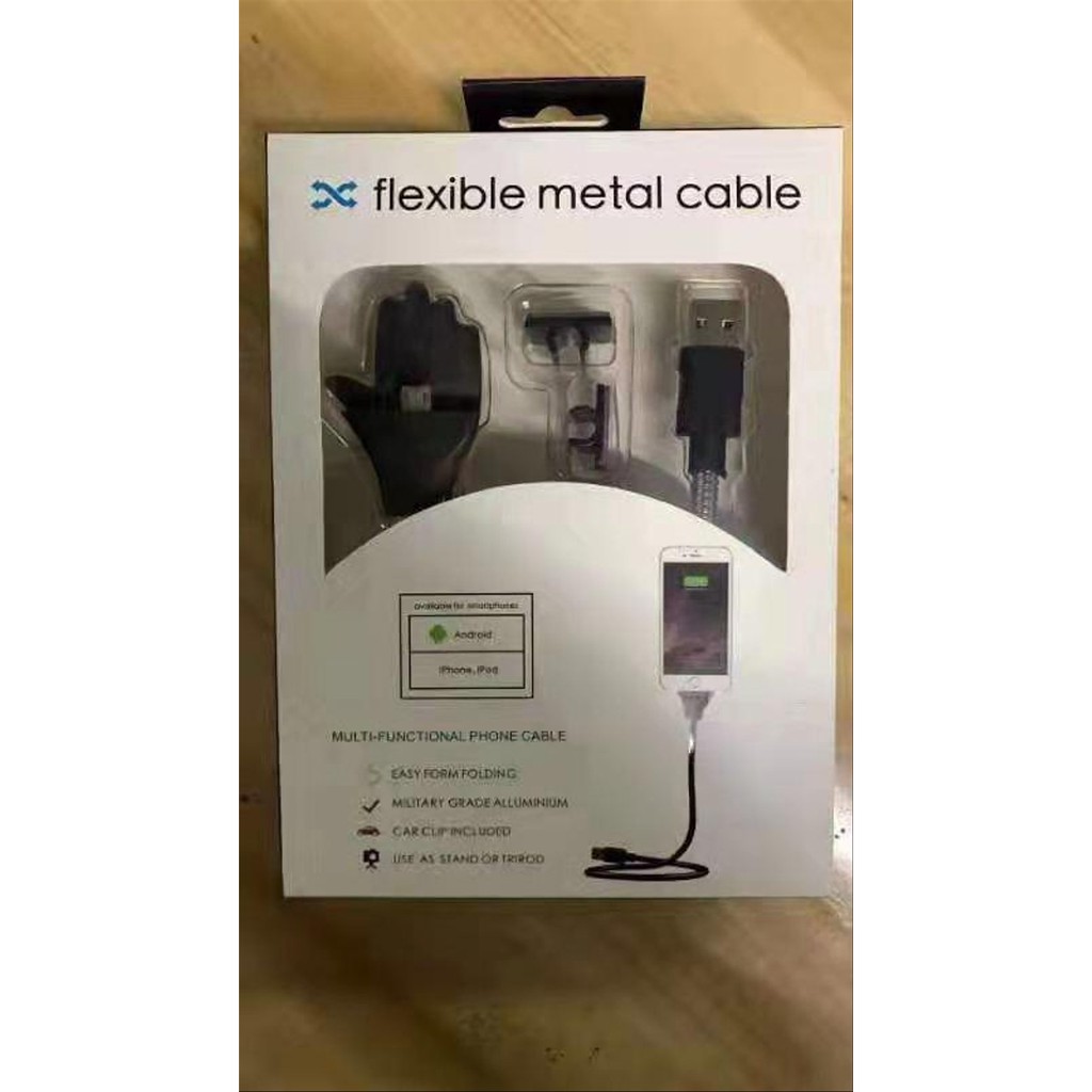 Kabel Flexible Metal Cable Charger For Type C