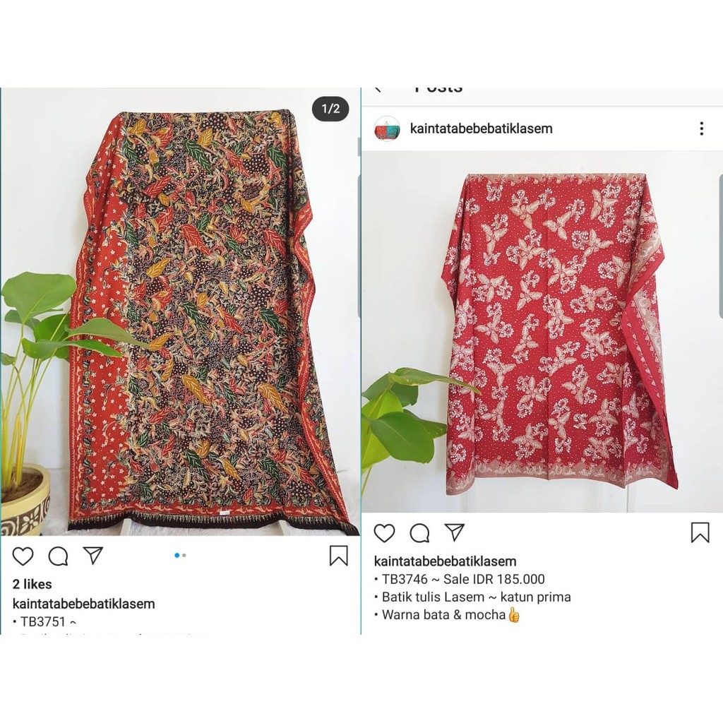 Kain Batik  Tulis  Lasem Pesanan Dewi  160620 Shopee Indonesia