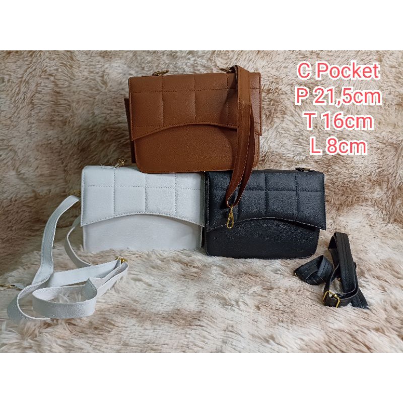 ALVA - C POCKET PREMIUM tas fashion cewek tas fashion wanita tas kerja tas lokal tas pesta tas mewah