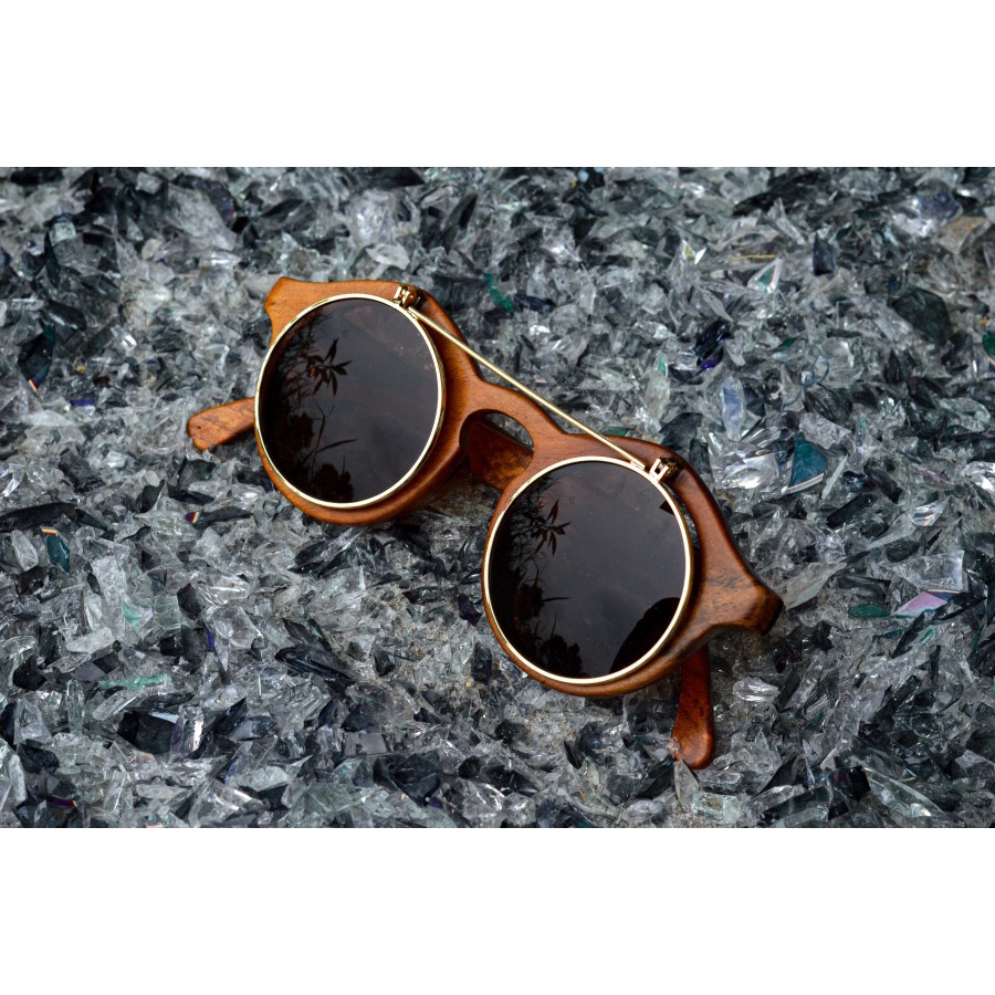 frame kacamata clip on kacamata kayu kacamata unik - Kayu Sonokeling