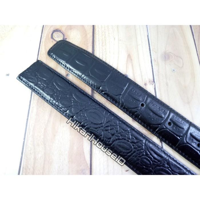 Tali Ikat Pinggang Sabuk Pria Kulit Asli Motif Buaya Crocodile 2.9 cm