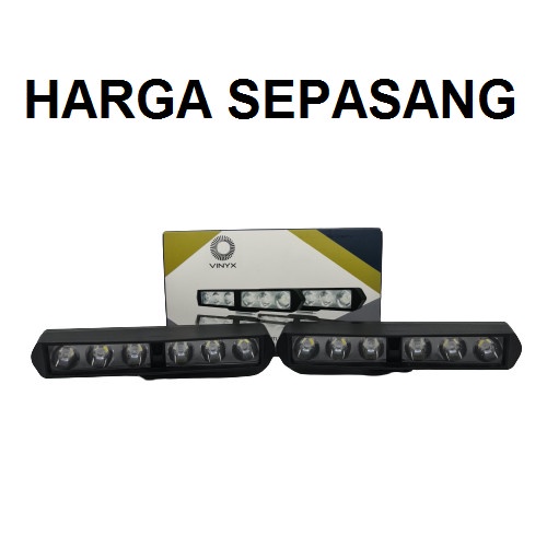 LAMPU TEMBAK SOROT DRL LED BAR CREE 6 TITIK MATA CWL MOBIL MOTOR 18W