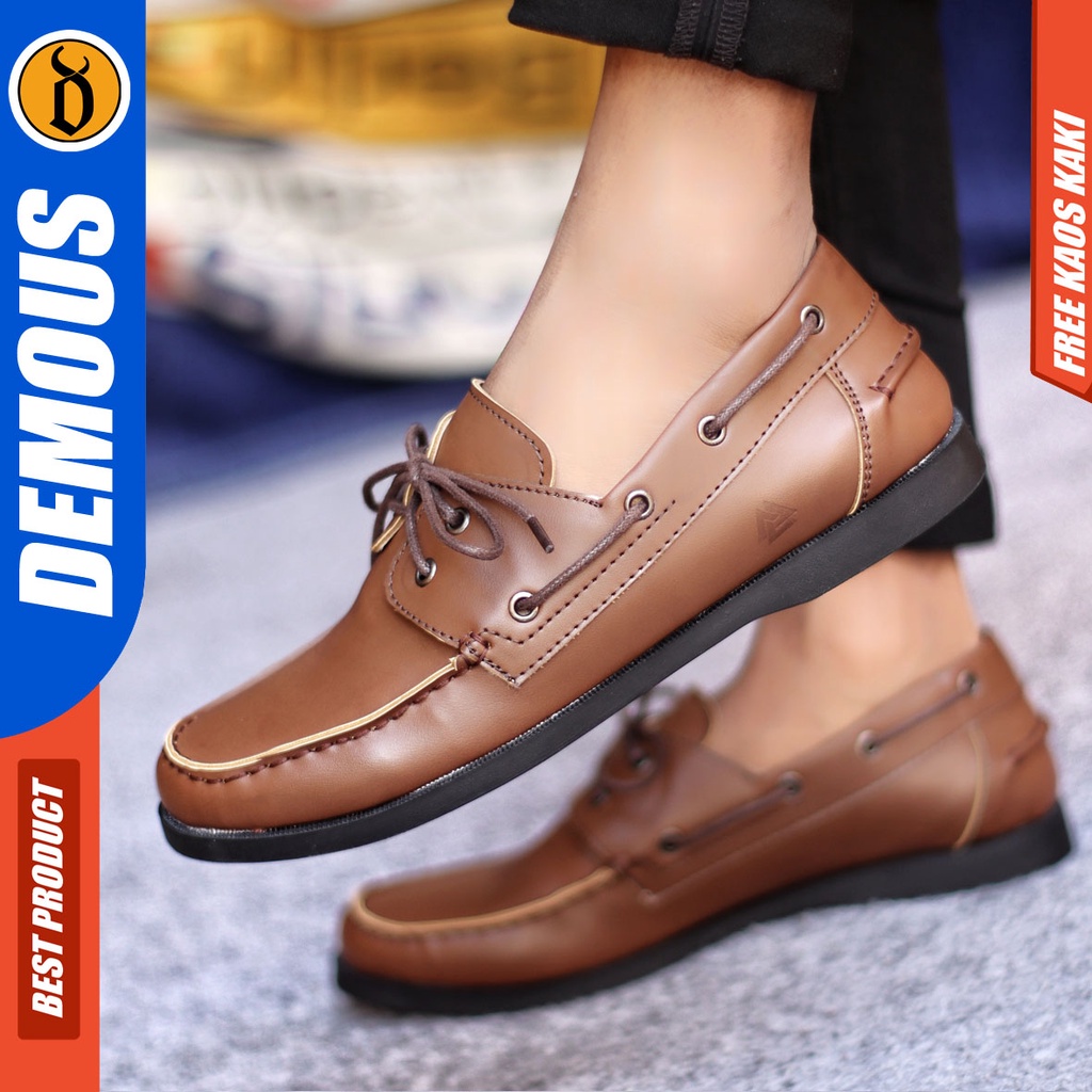 Sepatu Formal Pria Sepatu Casual Pria Kulit Pu Tali Sepatu Pantofel Kerja Kantor Kuliah Kondangan Sepatu Hitam Pria DEMOUS VALIANZ