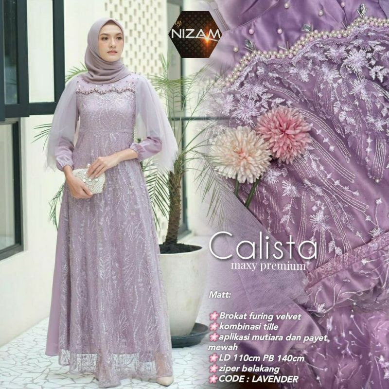 Calista Maxy Luna Dress Tile Mutiara Dress Brukat Wisuda Brokat Terbaru Gaun Pesta Mewah Gamis Kondangan Jumbo ld 120cm Dress Brukat Remaja Muslimah Gamis Muslim Jumbo Gamis Lebaran Terbaru Outfit Bridesmaid Seragam Pernikahan