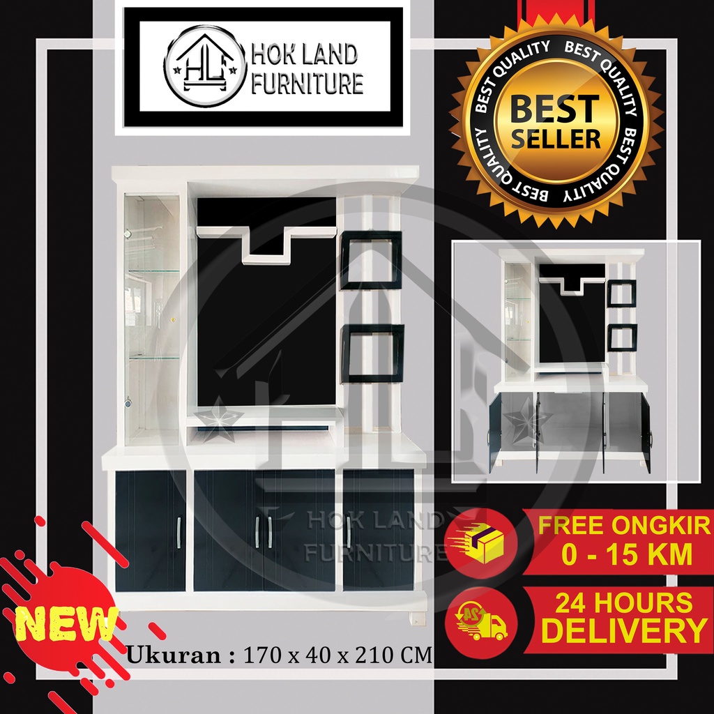 Bufet TV Elegant panjang 170cm / Bufet tv minimalis/ Lemari buffet TV ekonomis murah/ buffet tv part