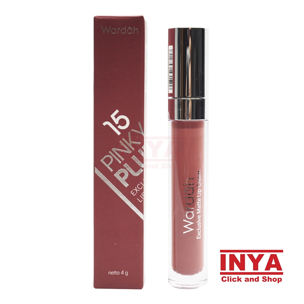 WARDAH EXCLUSIVE MATTE LIP CREAM 15 PINKY PLUMISE 4gr