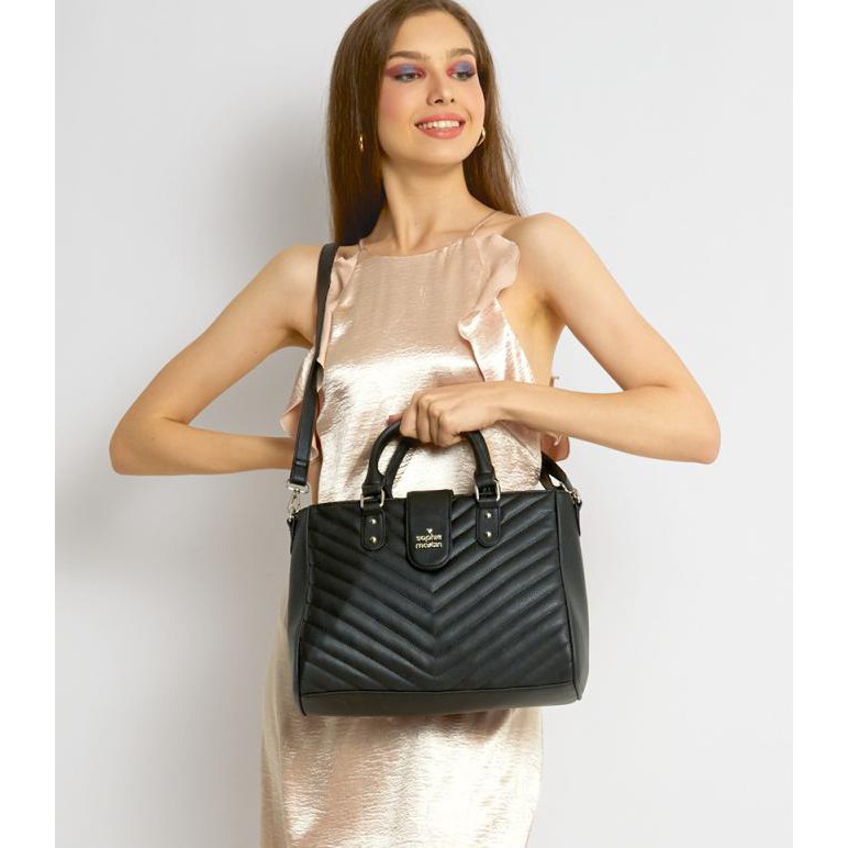 Qisya Bag Tas Sophie Martin Paris Tas Selempang Wanita Kulit Hitam Djamenashop