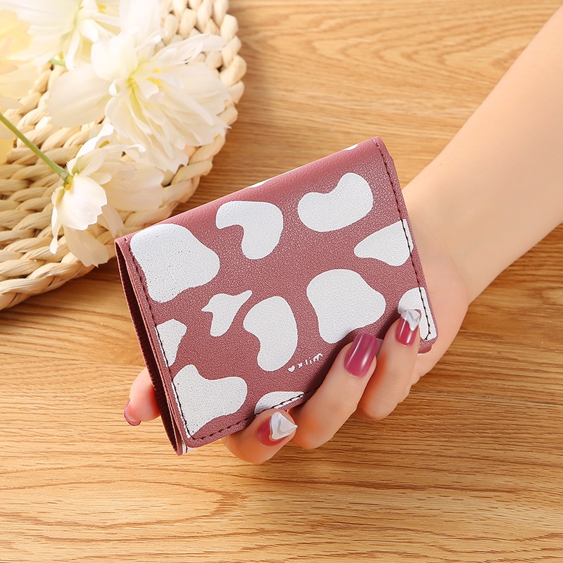 Satu7an D54 Dompet Pendek Lipat Wanita Korea Fashion Stylish Dompet Cewek Uang Kertas Kartu Short Wallet PU