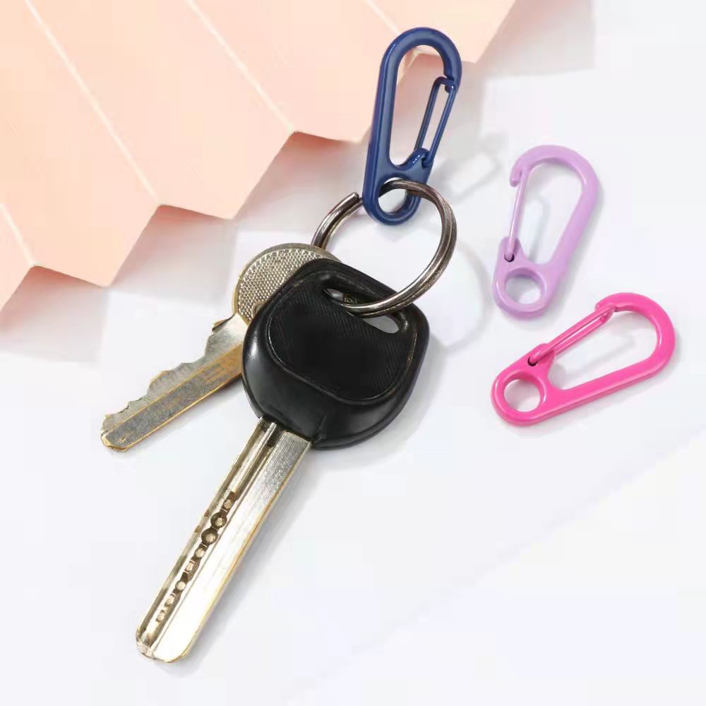 Kait Gantungan Kunci Mini Carabiner Warna-Warni/Pengait Tas Mini Carabiner Harga/12pc