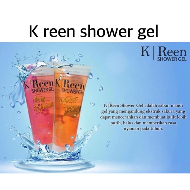 sale !!! bpom - k - reen shower gel - sabun mandi k reen original bpom