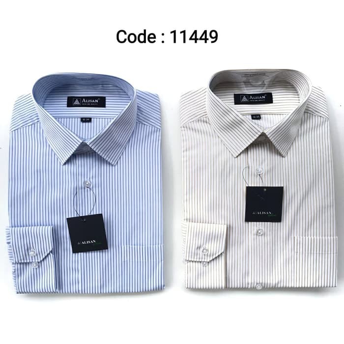 Model Baru Kemeja Pria Distro Kasual Kemeja Kasual Murah Kemeja  5513HX  Alisan Baju Kerja Garis Mot