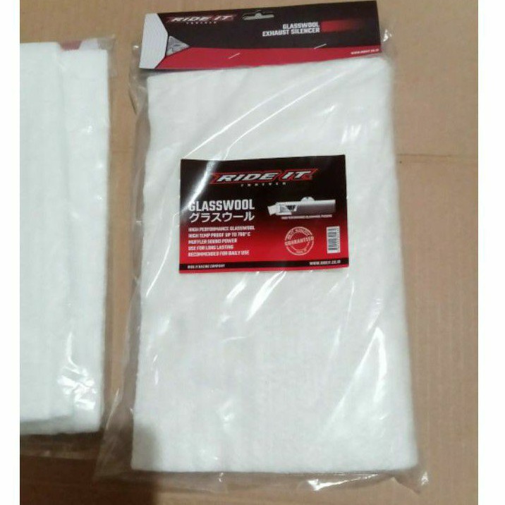 Glaswool gasbul knalpot putih tahan panas