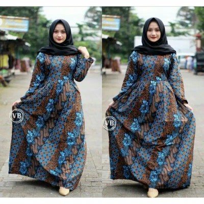 Gamis Batik Manggar, Padi,sekar,cantik,kubis,kipas,daun,kupu,nadine Murah Kualitas Terjamin