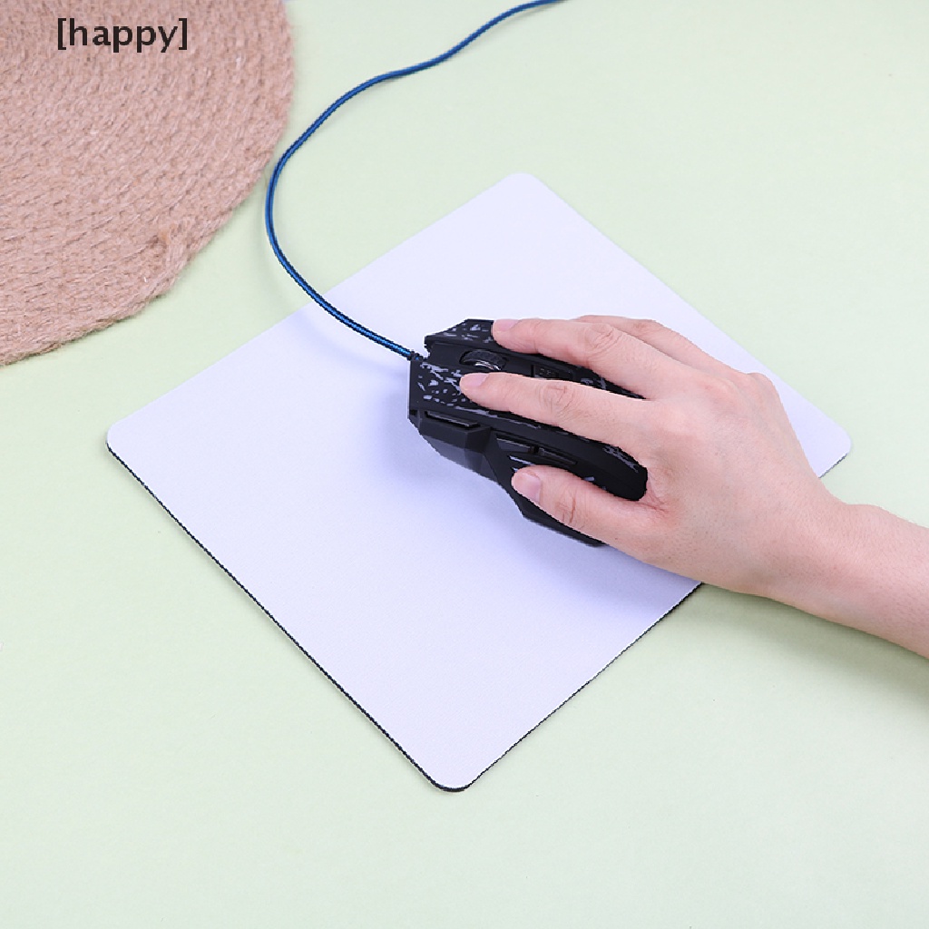 Ha 1pc Mouse Pad Bahan Karet Warna Putih Untuk Laptop / Komputer / Tablet