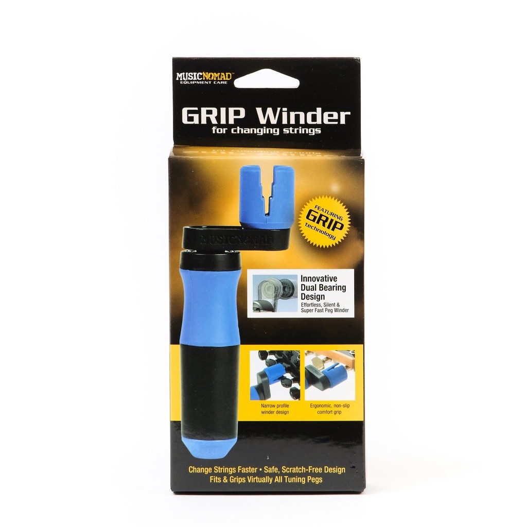 MUSIC NOMAD GRIP Winder - Rubber Lined, Dual Bearing Peg Winder