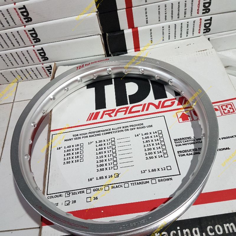 PELEK VELG WS 185 Ring 16 28 Hole TDR Racing Original Ori TDR