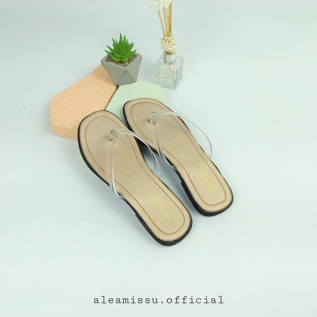 Swalin sandals Jelly Transparan Flat Sandal jepit by aleamissu