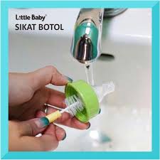 LITTLE BABY SIKAT BOTOL &amp; DOT BOTTLE BRUSH  BAYI 2 in 1