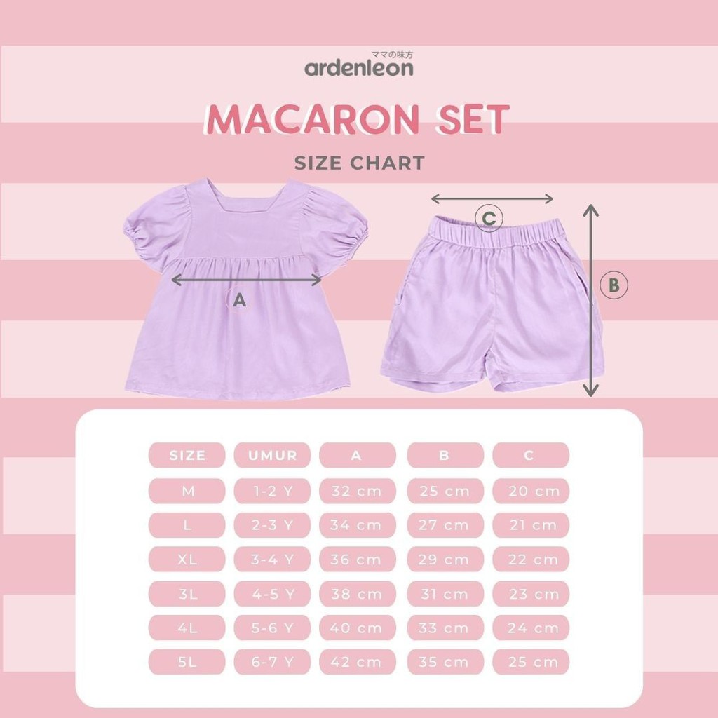 ARDENLEON MACARON SET / SETELAN ANAK / ARDEN LEON