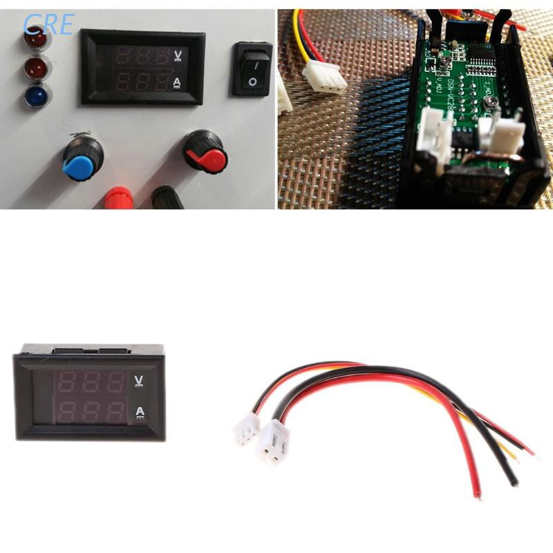 CRE  DC 0-100V 10A Dual LED Digital Voltmeter Ammeter Voltage AMP Power Car Monitor