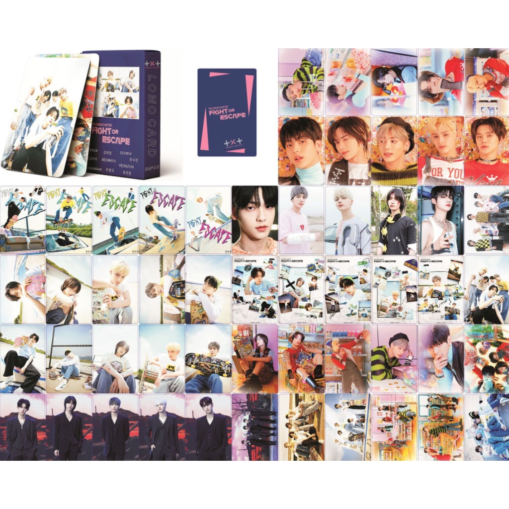 55 Pcs Kartu Foto Lomo Kpop TXT Album The Chaos Chapter FIGHT OR ESCAPE