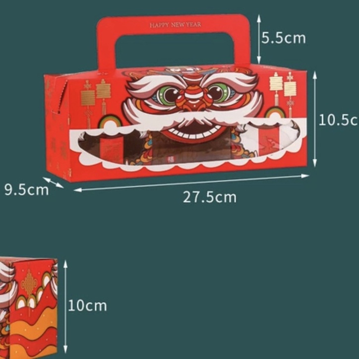 Kotak kue Imlek kue roti permen Paper Box Hampers Suvenir Kado PB 22 cny