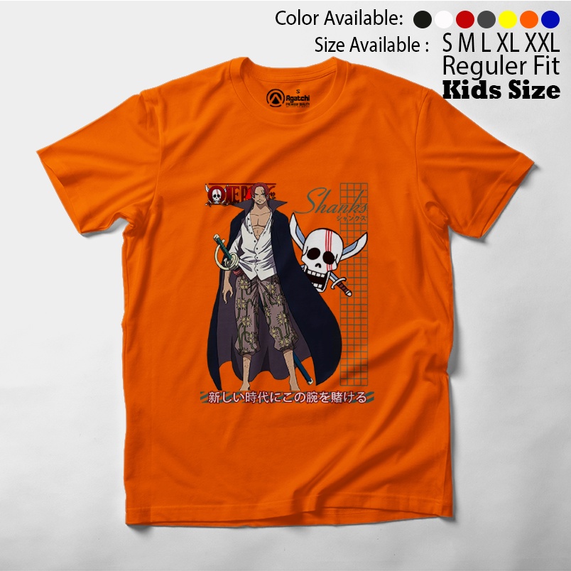 Kaos Atasan Anak Laki - Laki Motif Akagami Shank - One Piece