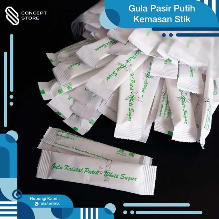 

Terlaris Gula Pasir Putih (White Sugar) Kemasan Stick 125pcs TERMURAH