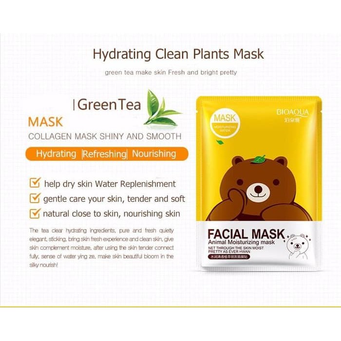 Bioaqua Animal Facial Mask Kuning Indonesia