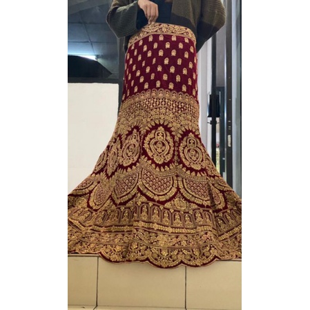 BAJU PENGANTIN INDIA BRIDAL MEWAH/BAJU PENGANTIN INDIA MUSLIM/GAUN BLUDRU VERSI INDIA /GAUN WEDDING