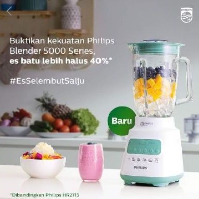 PHILIPS BLENDER KACA BELING 2L HR2222/00 HR2222 HR 2222 GARANSI RESMI