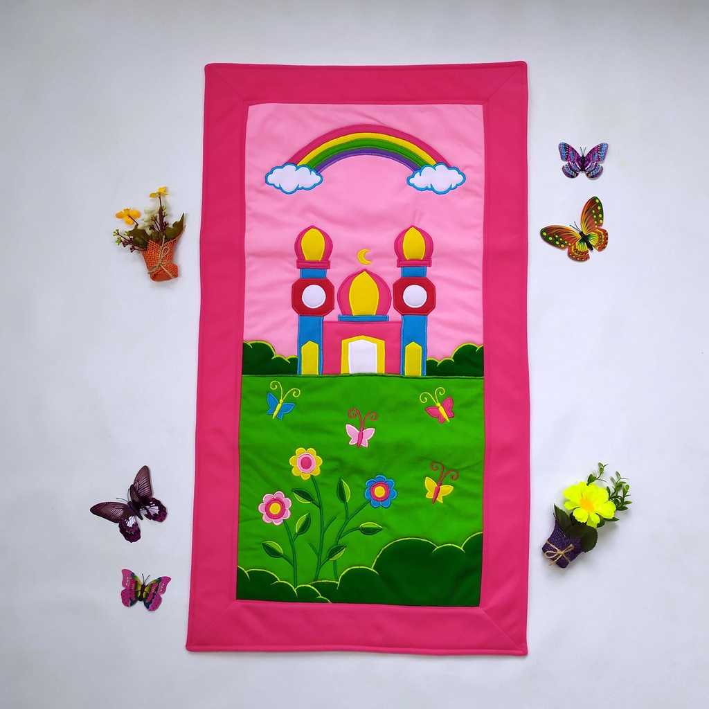 Custom Nama Sajadah Anak Karakter Sajadah Anak Perempuan Sajadah Tebal Empuk Sajadah Premium Sejadah