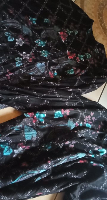 Promo Batik Couple Keluarga Sarimbit Sania Ruffle Batik Ori Ndoro Jowi Motif Jaring