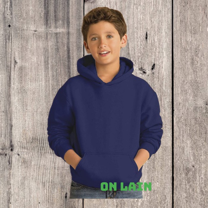 Hoodie Anak Polos Navy / Hoodie Polos Anak Navy / Hoodie Polos Navy Anak