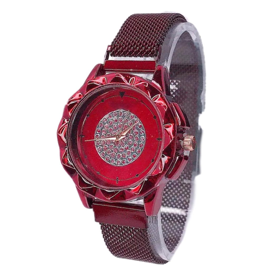 Cod Bayar Ditempat Jam Tangan Wanita Magnet CC-12 Gerigi Polos / Ready 5 Warna