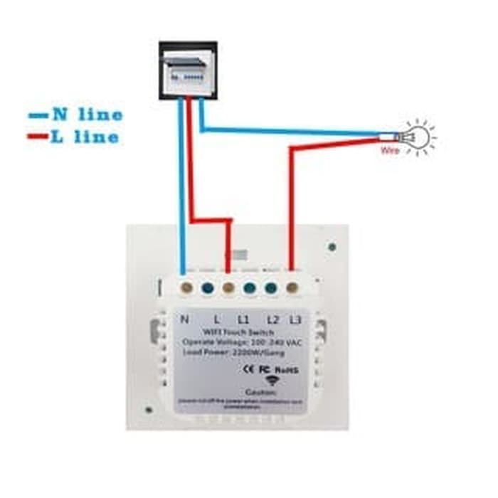 Inotrix ONFRW Remote Saklar Touch WiFi ON / OFF Support Alexa, Google