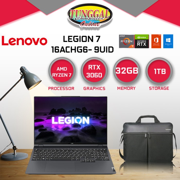 Lenovo Legion 7 9UID R7 5800H 32GB 1TBssd Win10+OHS RTX3060