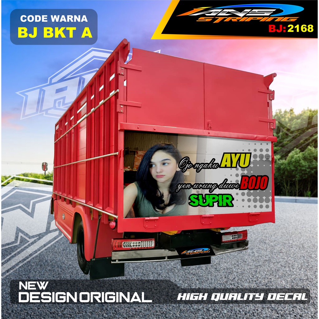 STICKER VARIASI BAK BELAKANG TRUK DINA / STIKER DECAL PINTU BELAKANG TRUK OMPLONG / STICKER DECAL BAK BELAKANG TRUK HINO / STIKER DECAL PINTU BELAKANG TRUK