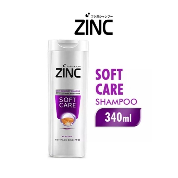 (340 ml) zinc shampoo botol besar-Soft care