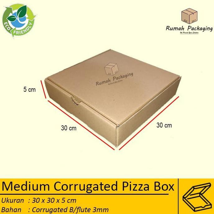 

Kardus|Box Pizza Uk. 30X30X5 Polos Dan Baru