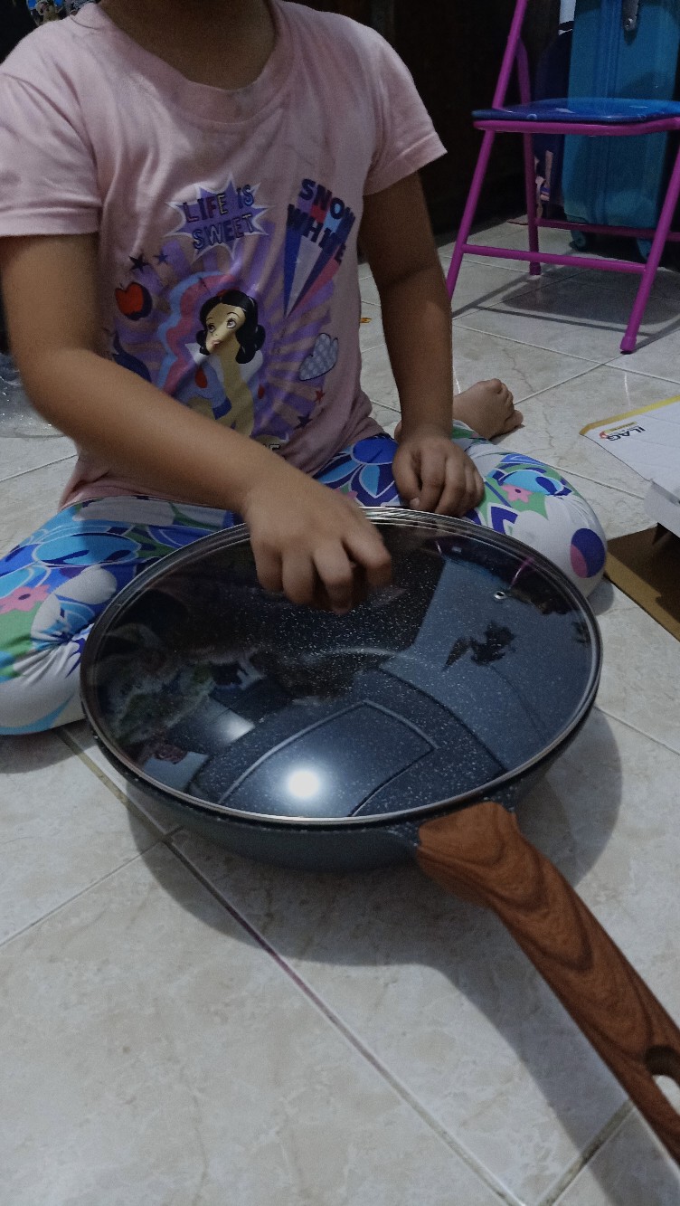 Ravelle Royale Wok - Wok With Lid 32 Cm- Wok Dengan Tutup