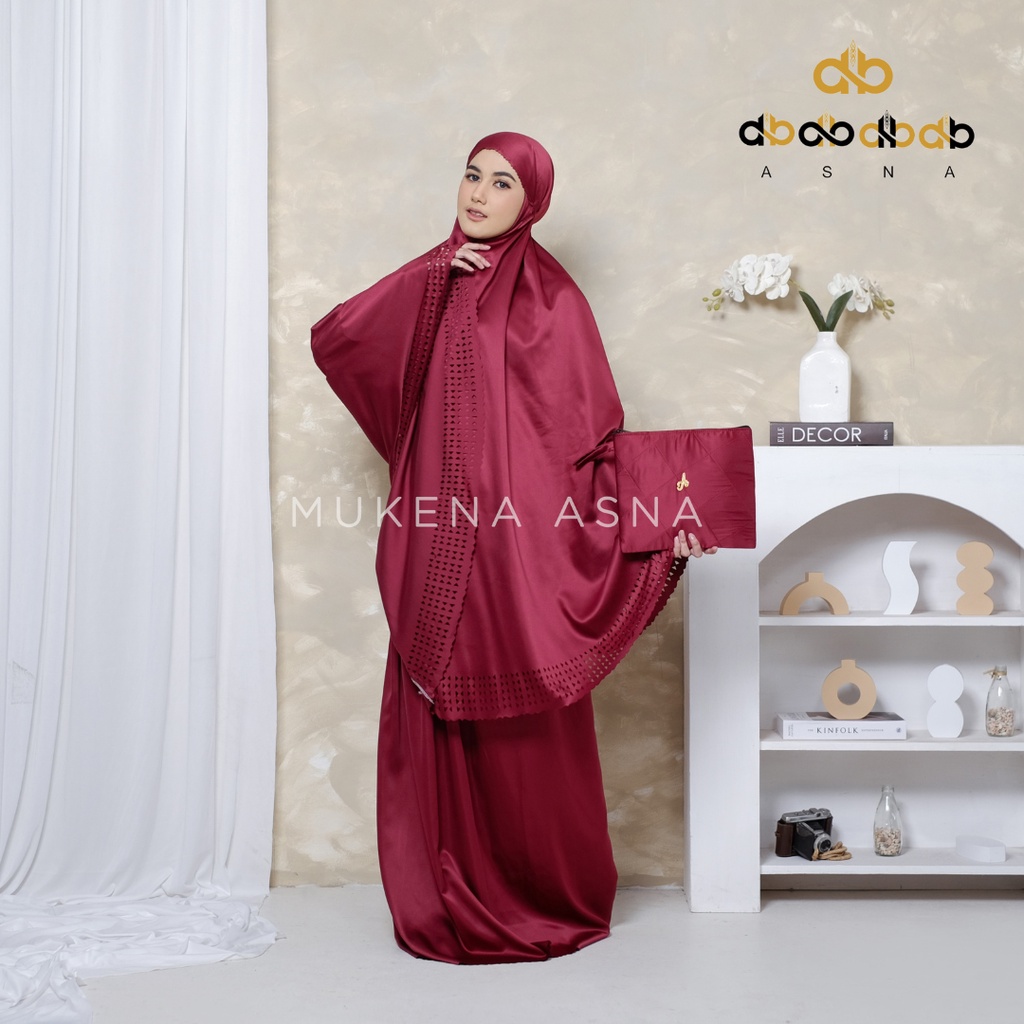 Mukena Dewasa Daily Lasercut Mewah AsnaCollection٩٩