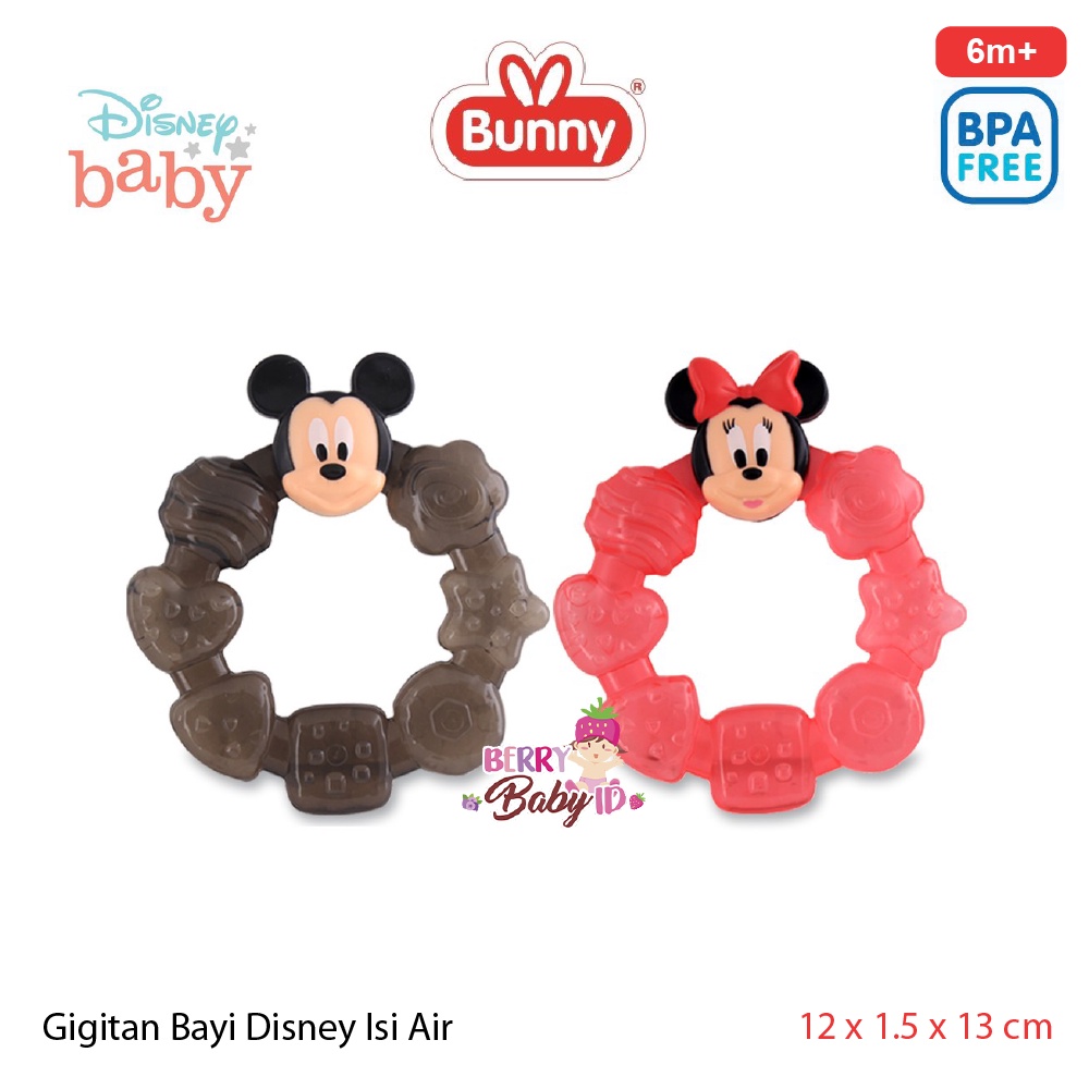Lusty Bunny Disney Baby Ring Water Filled Teether Mainan Gigitan Bayi Berry Mart