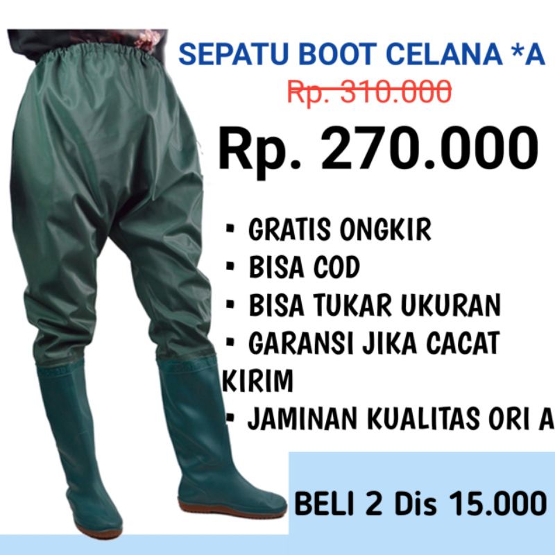 SEPATU BOOT SAWAH MODEL CELANA ANTI KEONG