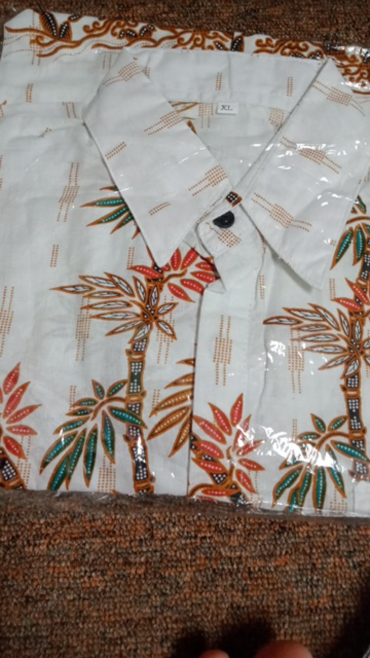 Batik Pria Terviral Di Shopee Motif Godong Pring Putih Hijau Murah Keren M L Xl Batik Pekalongan