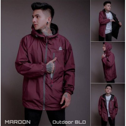 JAKET COWOK PARASUT PRIA WATERPROOF HOODIE ANTI AIR OUTDOOR PARASIT DISTRO KEREN MURAH TERBARU