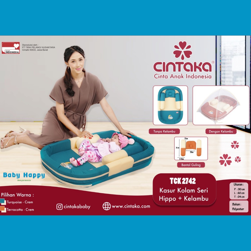 Cintaka Kasur Kolam Seri Hippo + Kelambu TCK 2742