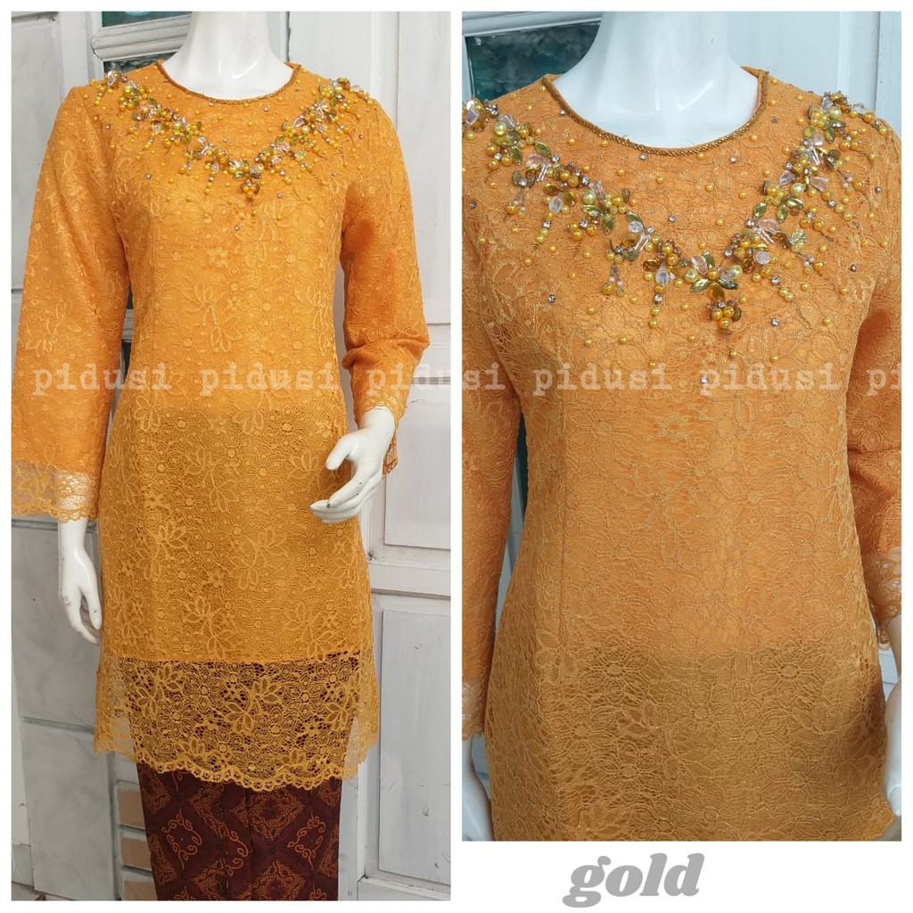 PROMO TUNIK BROKAT PAYET / TUNIK BROKAT PAYET MUTIARA / TUNIK PESTA (ATASAN SAJA)